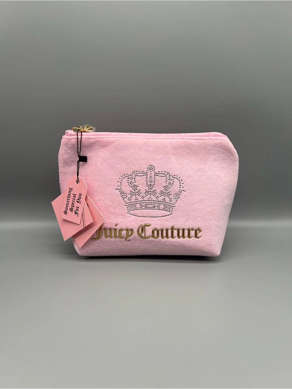 Juicy couture pink velour cosmetics bag